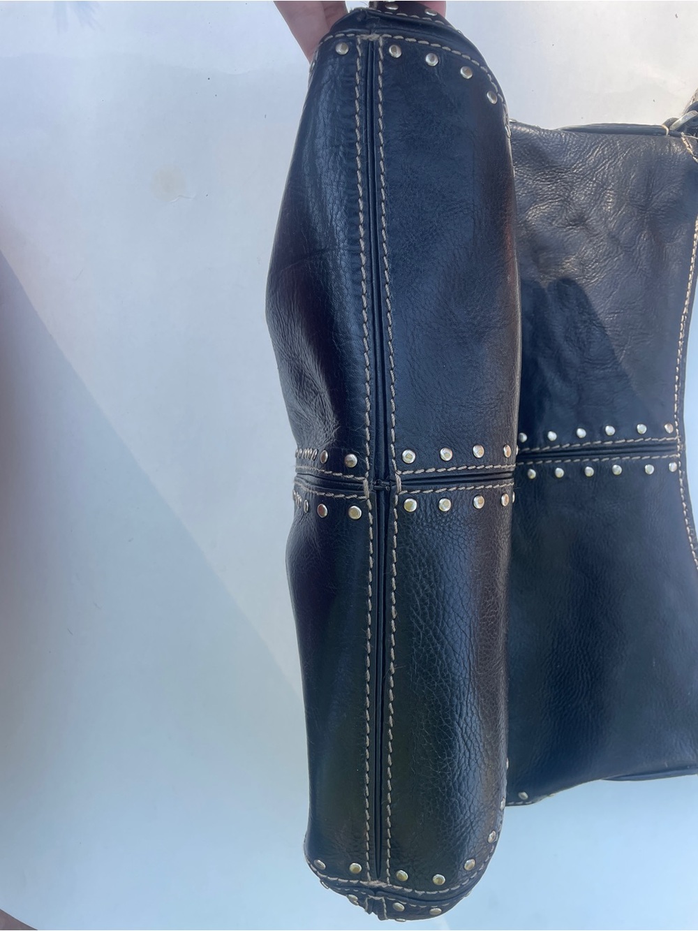 Vtg Michael kors Astor large leather hobo bag. - Picture 9 of 9